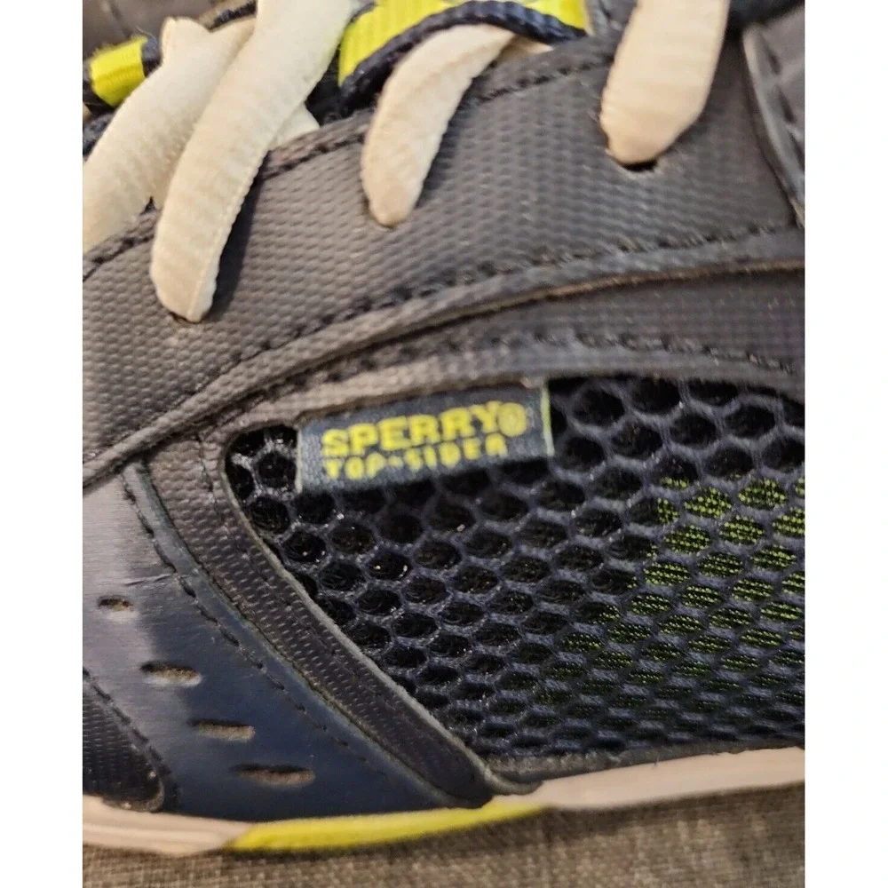 Sperry‎ Top-Sider Mens Water Shoes Navy Blue Lime Green Mesh Sneakers Boating